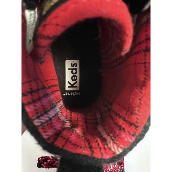 Keds Scout Boot III Waterproof Canvas Black Plaid Lined Ankle Boot Sz 8 Boho - Picture 8 of 9